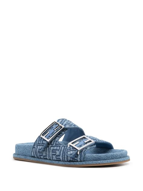 fendi women sandals|fendi denim sandals.